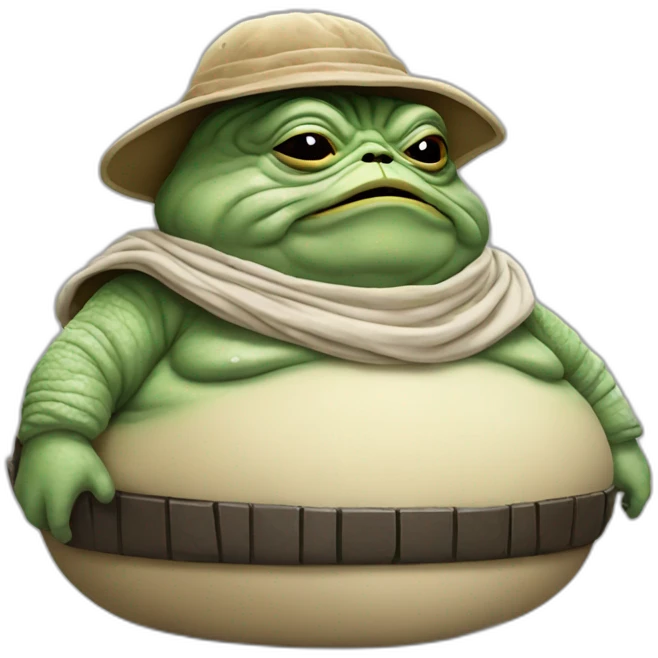Jabba the hutt with Stormtroopers hat emoji