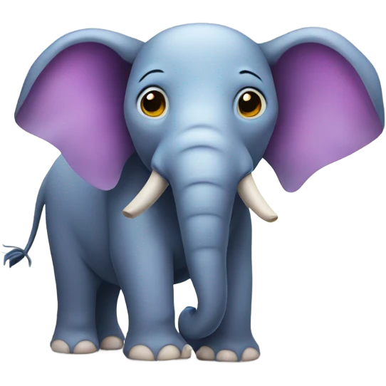 Colorful elephant with antlers emoji