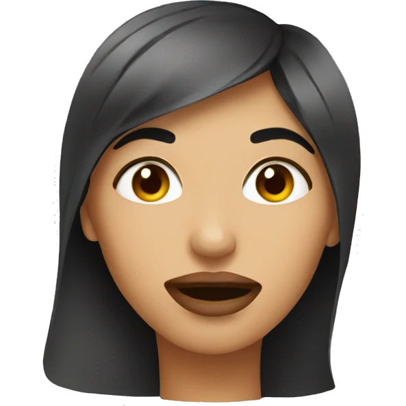 Women with kiss face emoji