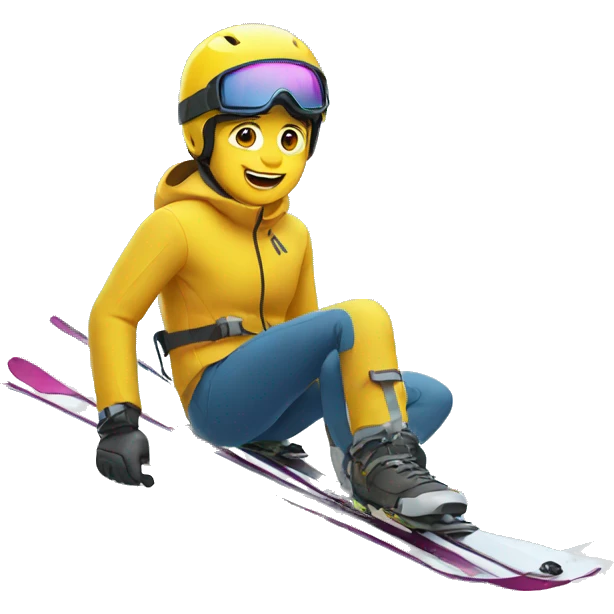 ski accident emoji