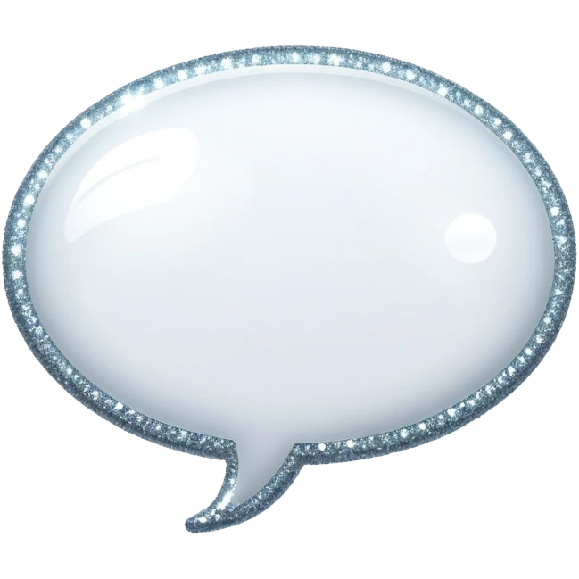magical white speech bubble with sparkles and poof effect emoji