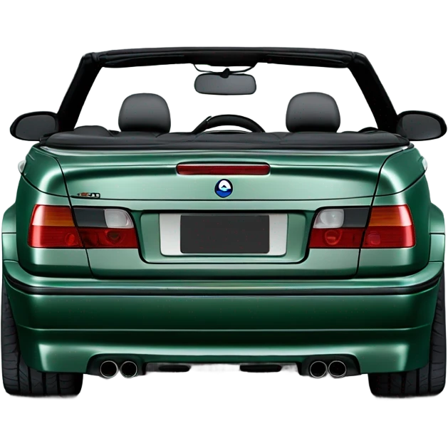 E36 m3 convertible with style 24 wheels in dark green metallic emoji