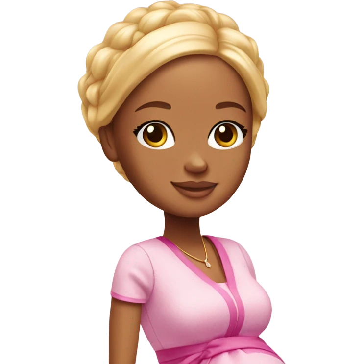 Pregnant barbie in labor emoji