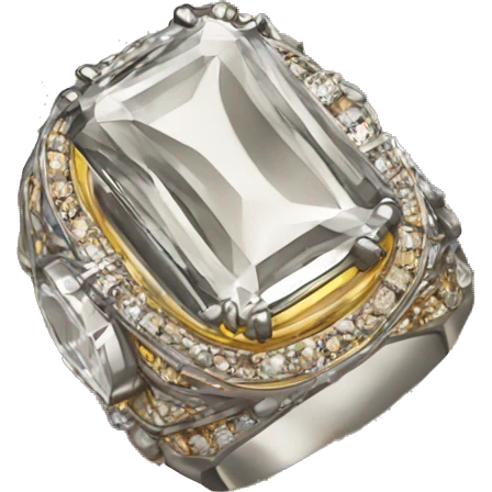 Big wedding Ring on finger  emoji