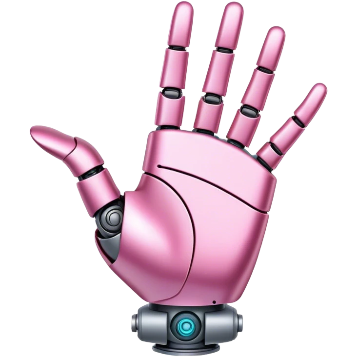 ok hand sign robotic pink hand emoji