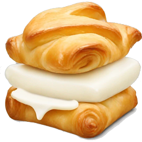 Fried puff pastry with white cheese emoji