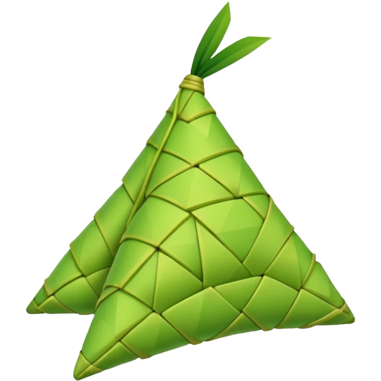 Ketupat rice green Triangle emoji