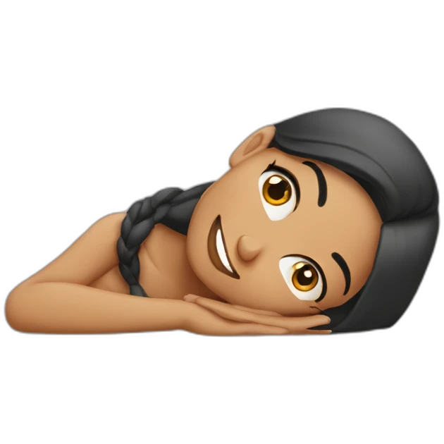 arabian beauty lying down smiling emoji