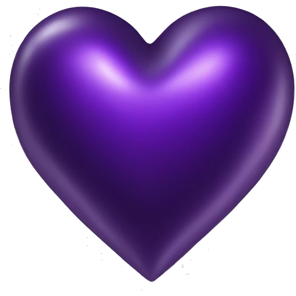Dark metallic Purple Heart  emoji