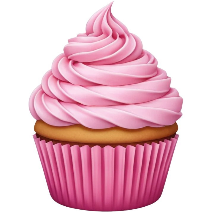 Cupcake with pink icing emoji