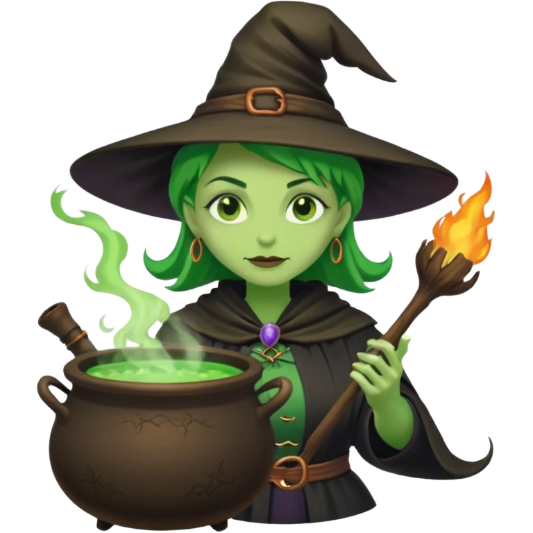 green witch cooking potion emoji