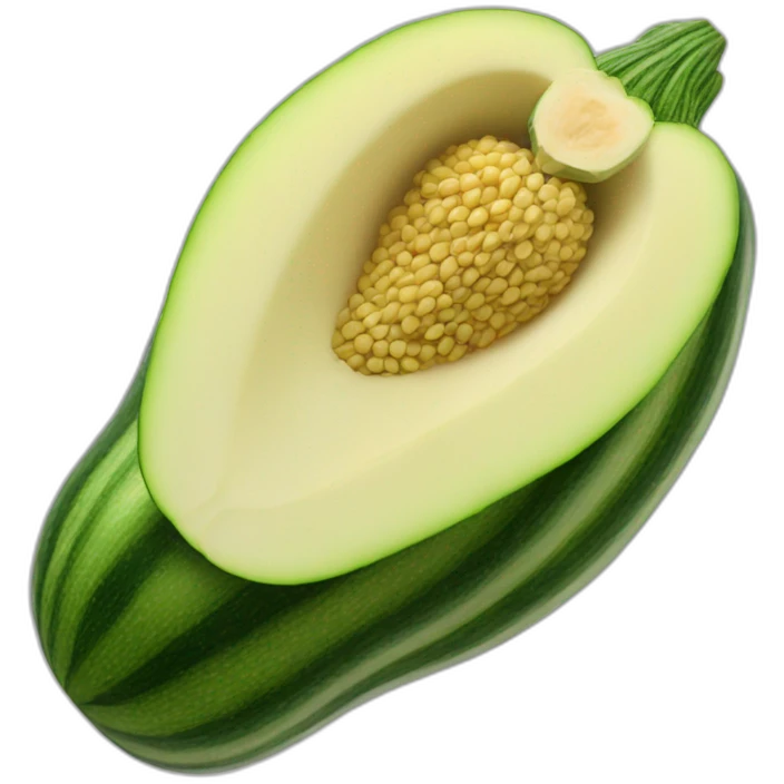 Pfirsich küsst Zucchini intensiv  emoji