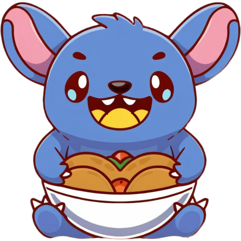 hungry Stitch character emoji
