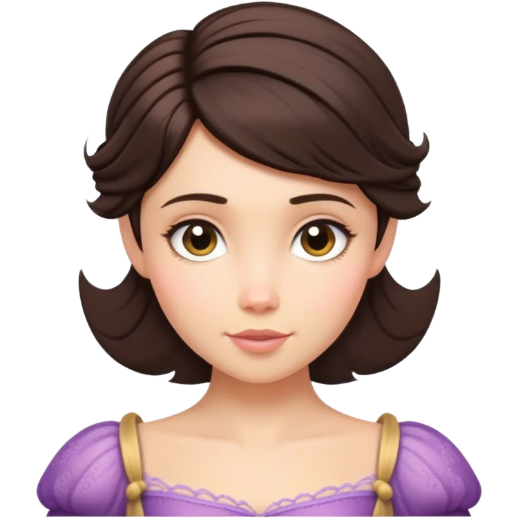 brunette pixie cut rapunzel  emoji