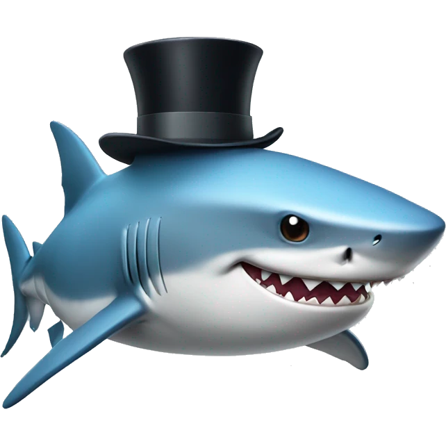 shark with top hat emoji