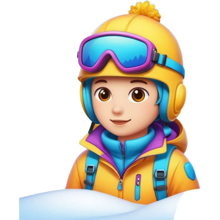 skies,colorful, Snow Gear,negative: character. emoji