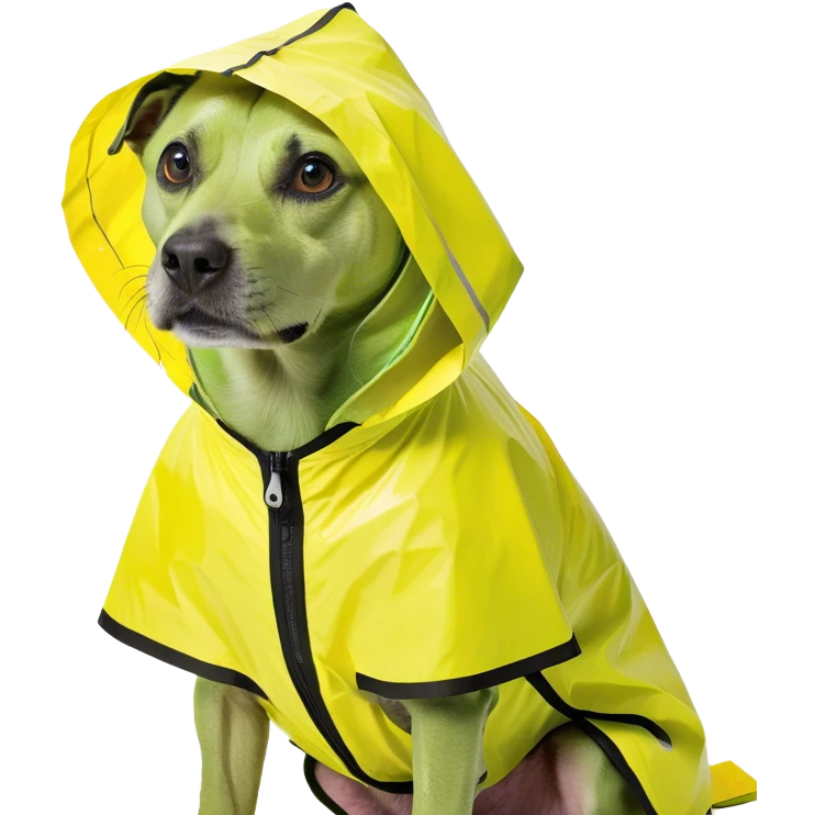 Dog in a raincoat emoji