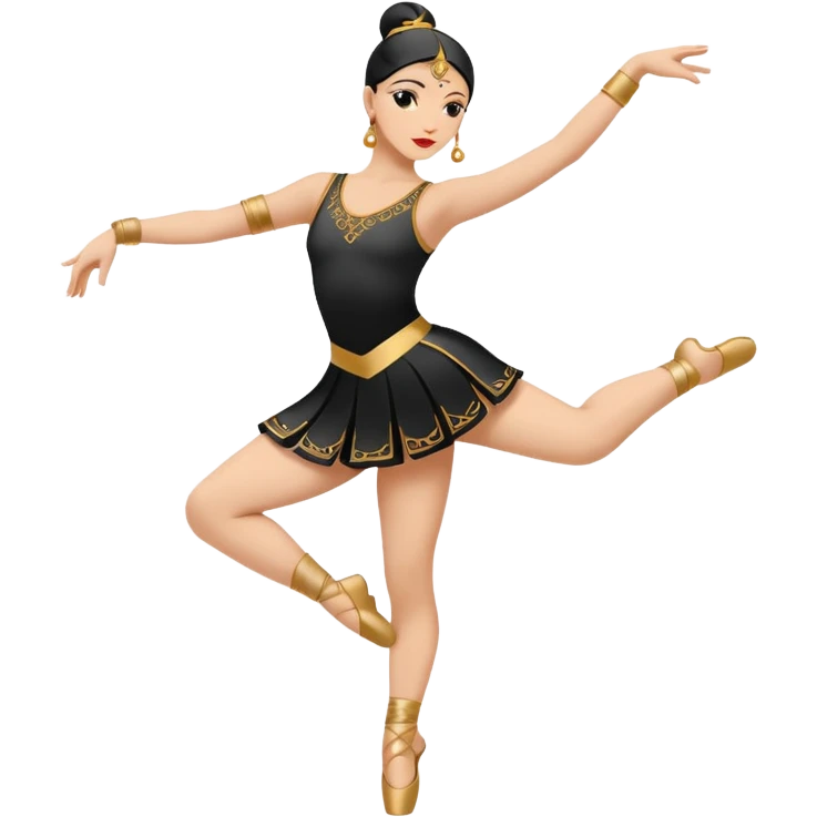 East (E): "dancer_east: Create a minimal flat-vector dancer icon facing east. Pose rotated to face east to imply movement to the right. Black stroke 2px on transparent background, square canvas 1:1, SVG vector style, no text or facial features." emoji