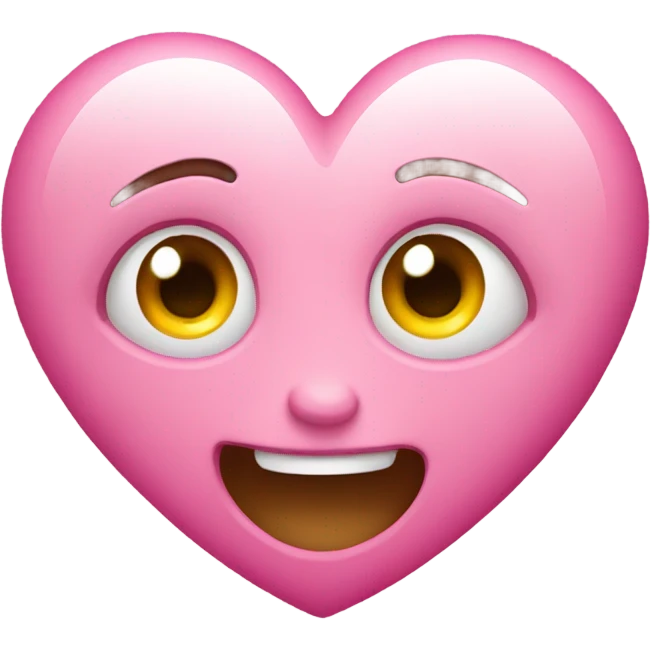 Pink heart eyes emoji