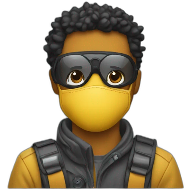 Photographer wearing Pooh shiesty mask emoji