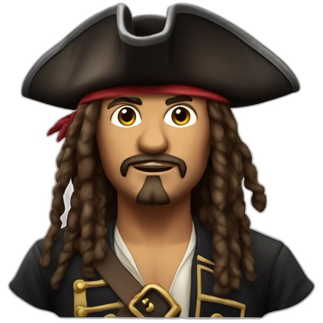 Pirate of the Caribbean with text 'INFO' emoji