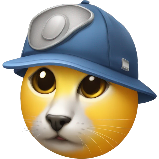 Chat avec des lunnete de soleil et une casquette emoji