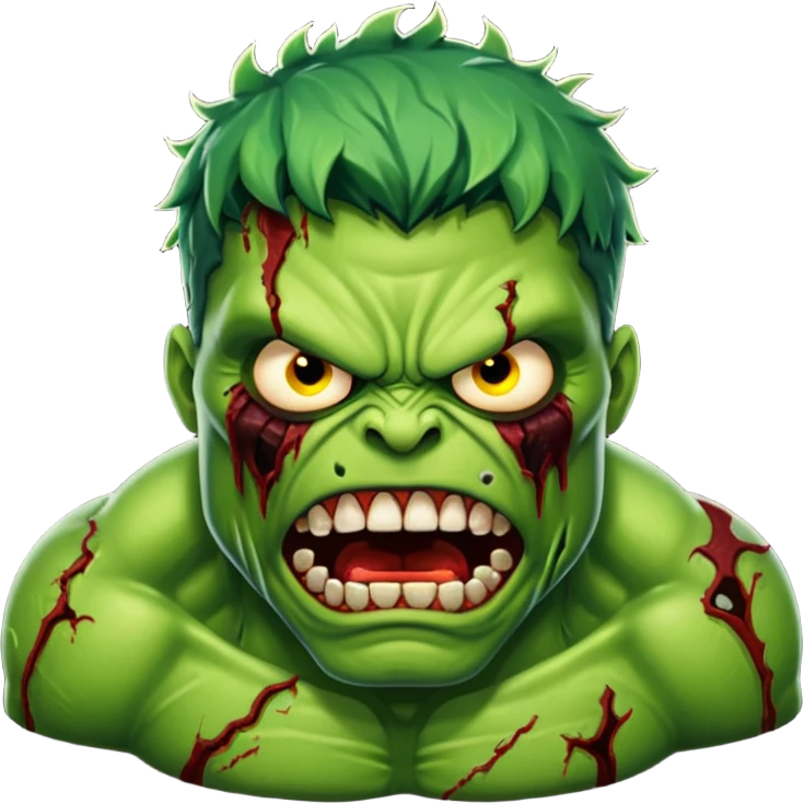 Zombie hulk emoji