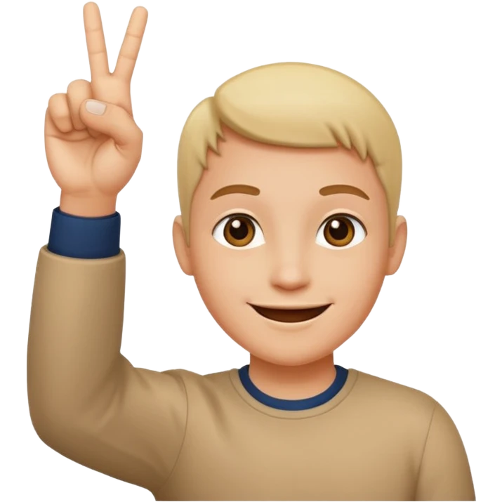 Yvl hand sign only 3 fingers up emoji