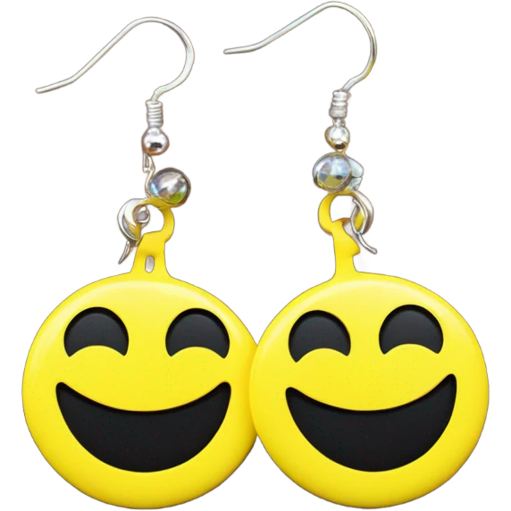 smiley face earrings emoji
