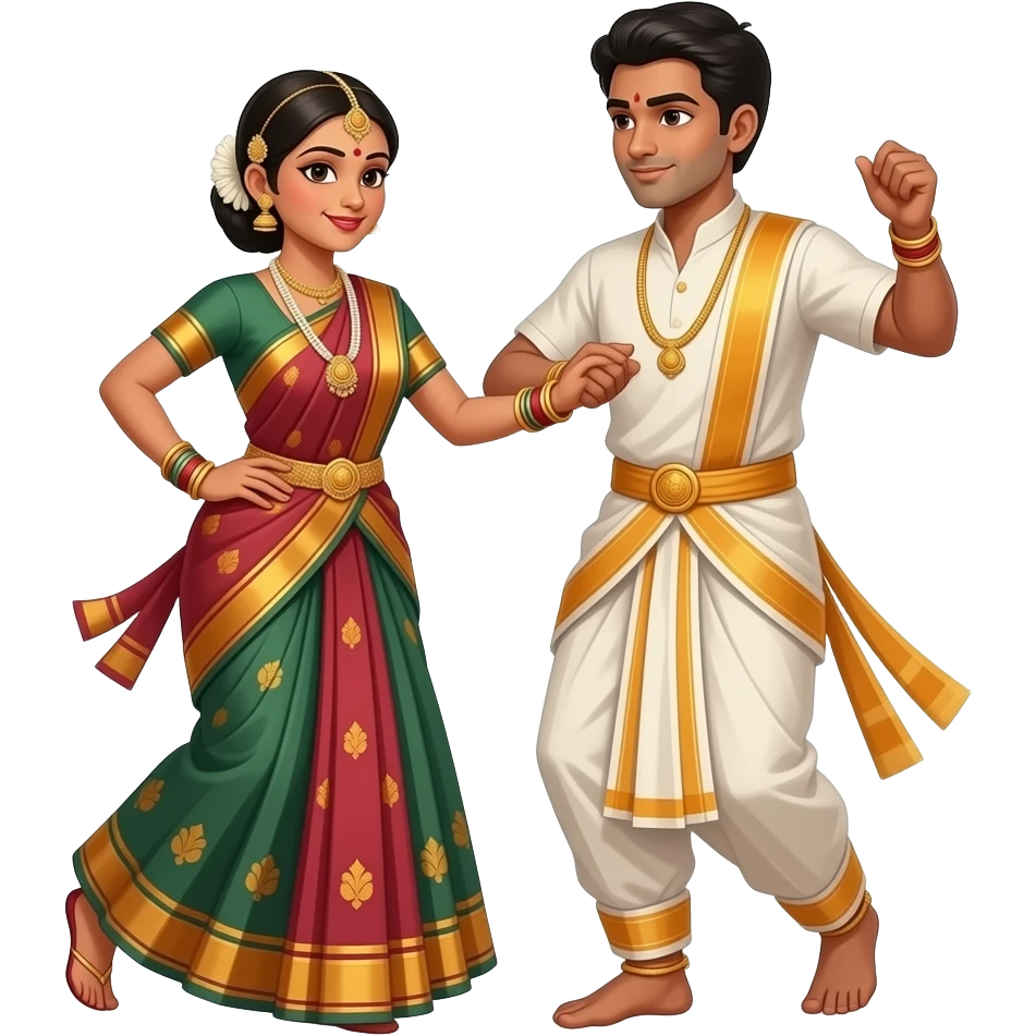 Couple are dancing in tmilnadu style emoji