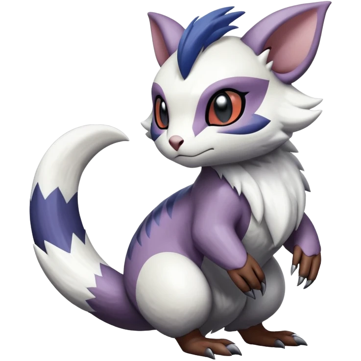 Shiny Furret-Absol-Noivern-Hybrid (Full body) emoji