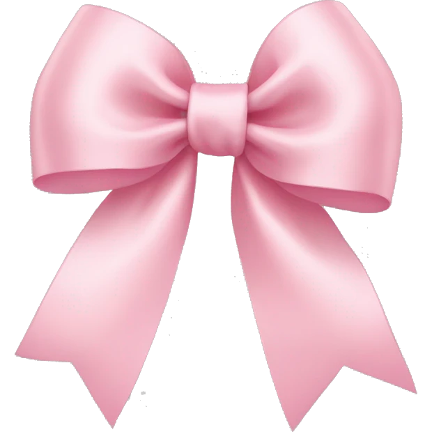light pink ribbon bow emoji