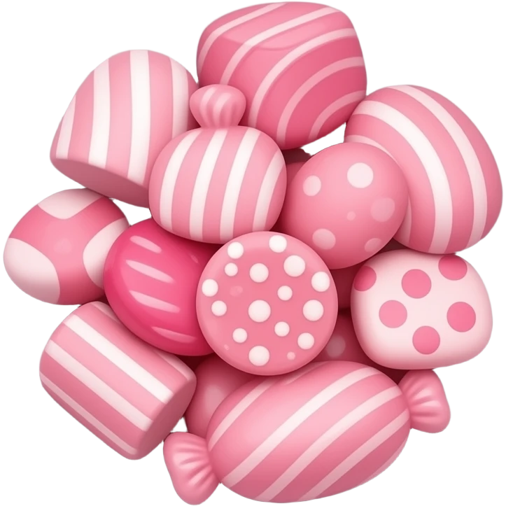 Pink sweets on a plate and more emoji