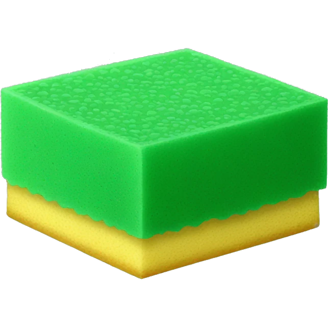 green flat square dish sponge emoji