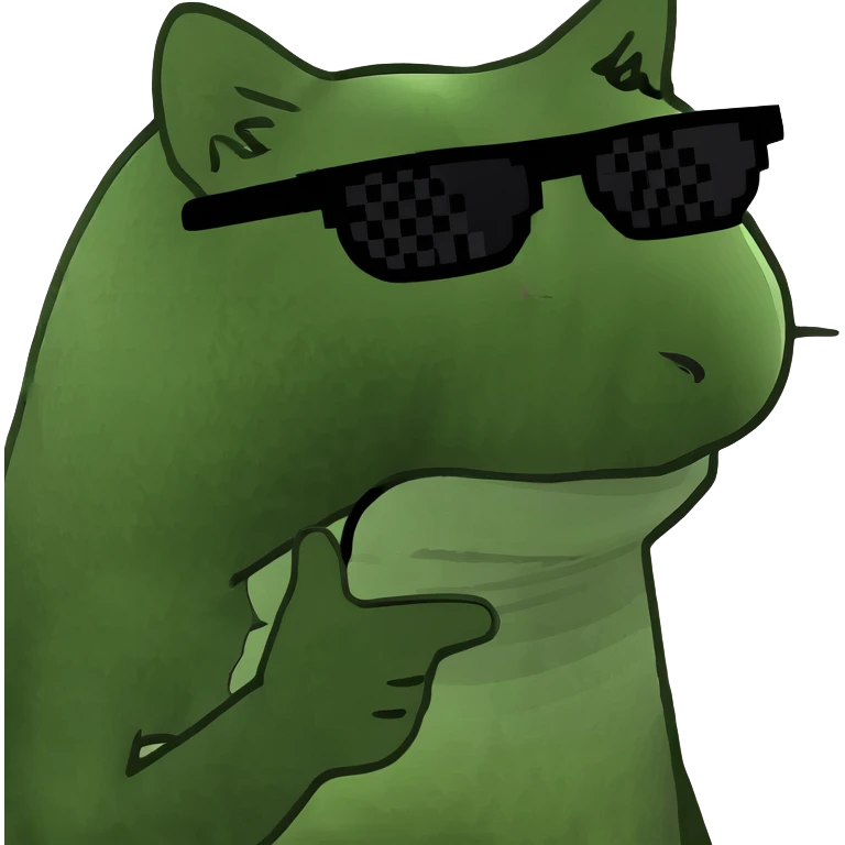Cat with sunglasses emoji