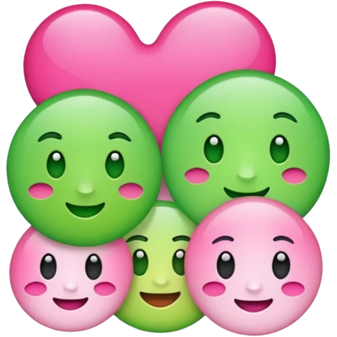 Crea una mezcla de este💚y de este😘 emoji