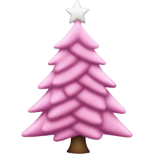Christmas tree in pink  emoji