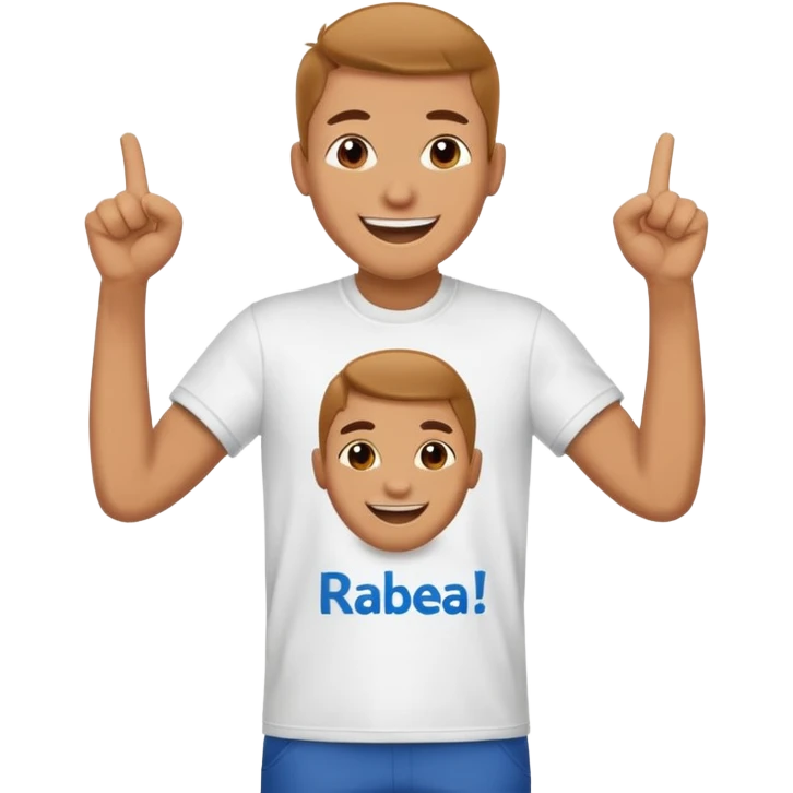 the words "Rabea! Rabea!" and a cheering smiley emoji