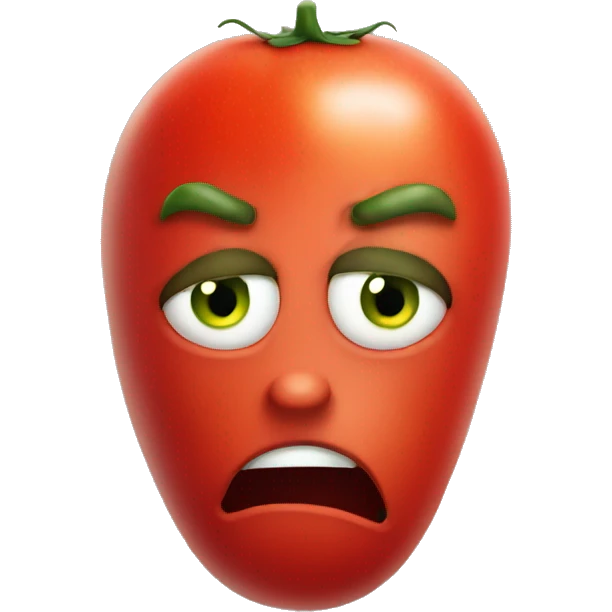 Disgusted tomato emoji