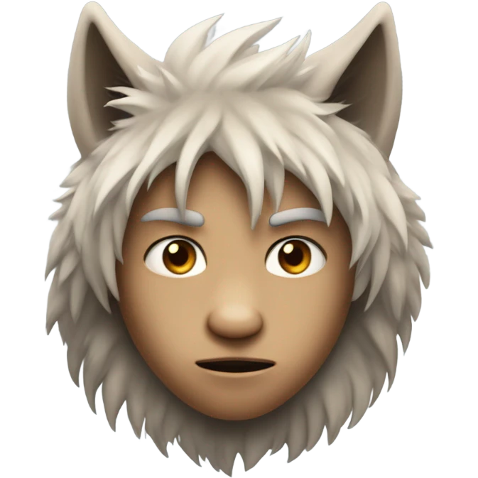 Human boy turning into a wolf emoji
