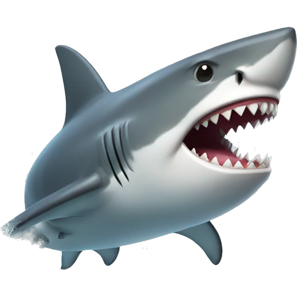 Shark surfing  emoji