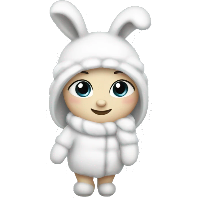 Snow bunny.  emoji
