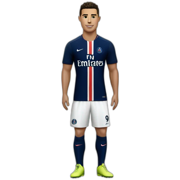 Cristiano ronaldo avec un maillot du psg emoji