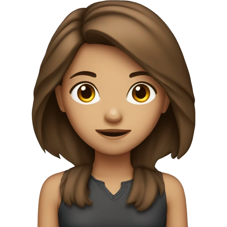 A girl with brown hair  emoji