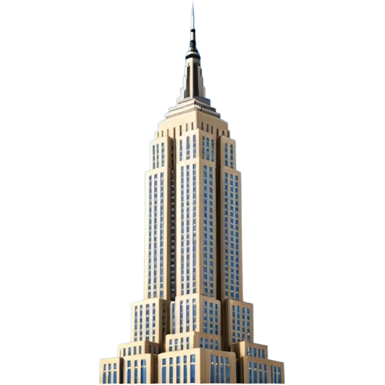 empire state building white background emoji