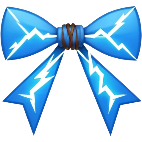 Bow with lightning in the middle emoji