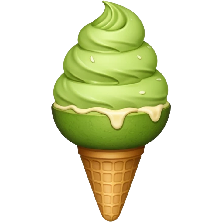 ice cream on avocado emoji