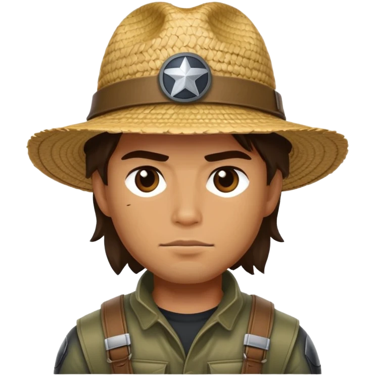 Winter Soldier wearing a Strawhat emoji
