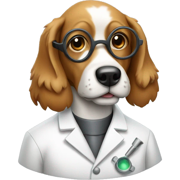 dog scientist emoji