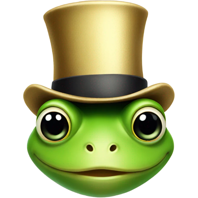 Frog with a top hat emoji